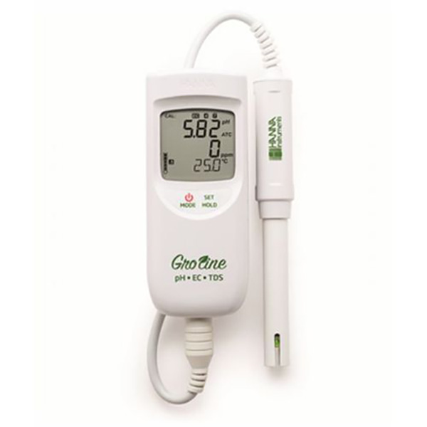 ハンナ Gro Line ポータブルpH/EC/TDS/℃計 HI 9814D