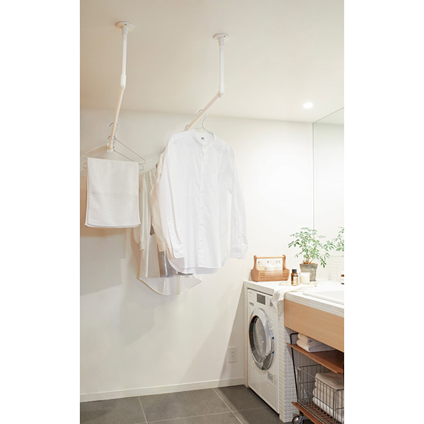 TOSO(トーソー):ハンギングバー H-1 天井付Lタイプセット WH W1400×H450mm 4975559894195_11