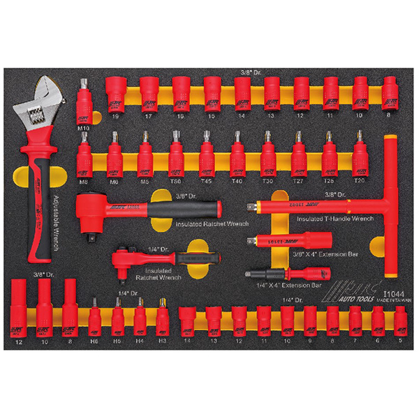 JTCオートツールズ 7段工具箱黄色 絶縁工具セット JTC3931ZSETYL 