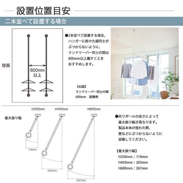 TOSO(トーソー):ランドリーバーLB-1 セット BK S H600 30019998の画像