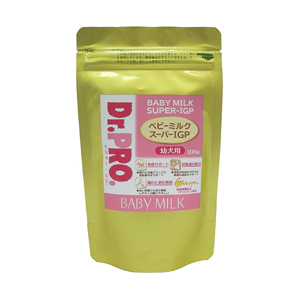 Dr.PRO ベビーミルク スーパーIGP 幼犬用 100g  犬用フード 栄養補助食品 ミルク