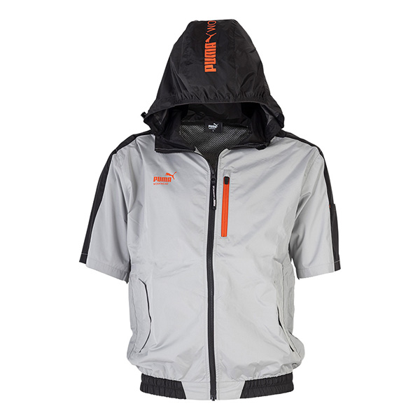 PUMA（プーマ） (あすつく) :エアツイスト フーディー半袖 シルバー 3L