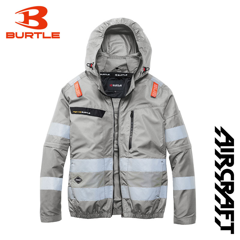 BURTLE（バートル） (あすつく) :AC2WAYブルゾン 60 アッシュグレー XL