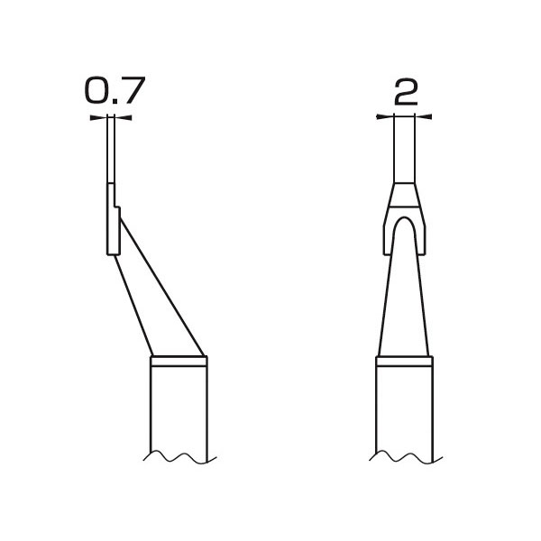 HAKKO(白光): FM-2022用こて先 CHIP 2L型 T8-1004