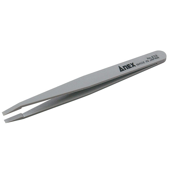 ANEX（アネックス）: プラスチックピンセット先平細型 120MM NO.233 | 