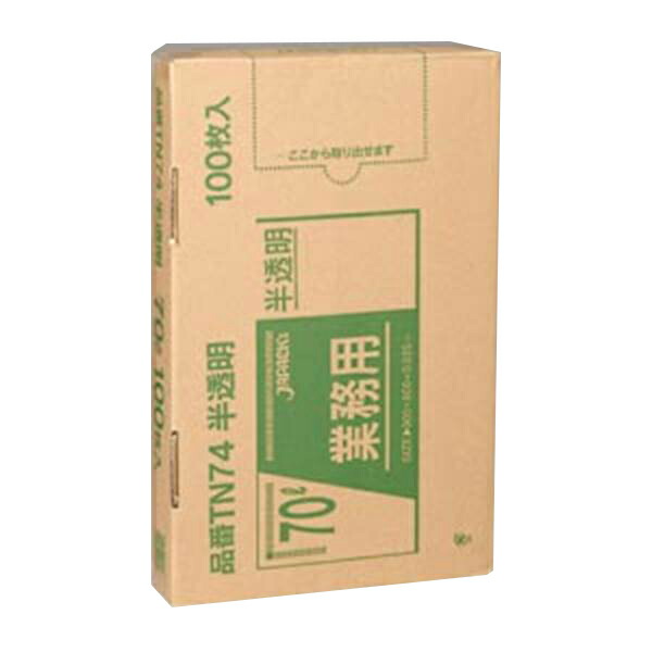 Yahoo! Yahoo!ショッピング(ヤフー ショッピング)ジャパックス:メタロセン配合ポリ袋100枚BOX 半透明ポリ袋 （100枚入） 容量:70l TN74 事務用品 キッチン オフィス 生活 雑貨