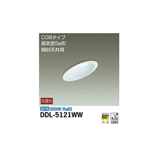 大光電機:ダウンライト(軒下兼用) DDL-5121WW(メーカー直送品)