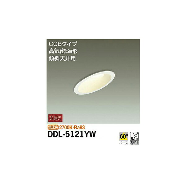 大光電機:ダウンライト(軒下兼用) DDL-5121YW(メーカー直送品)