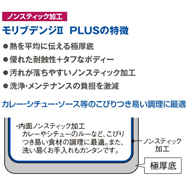 EBM:モリブデンジ2 プラス 寸胴鍋 蓋無 8688110の画像