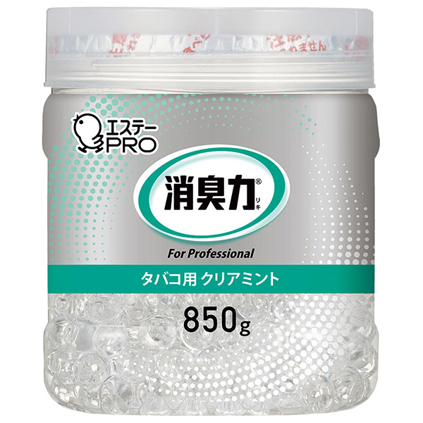 エステー:消臭力業務用ビーズタイプ 本体 850g タバコ用クリアミント 7258622