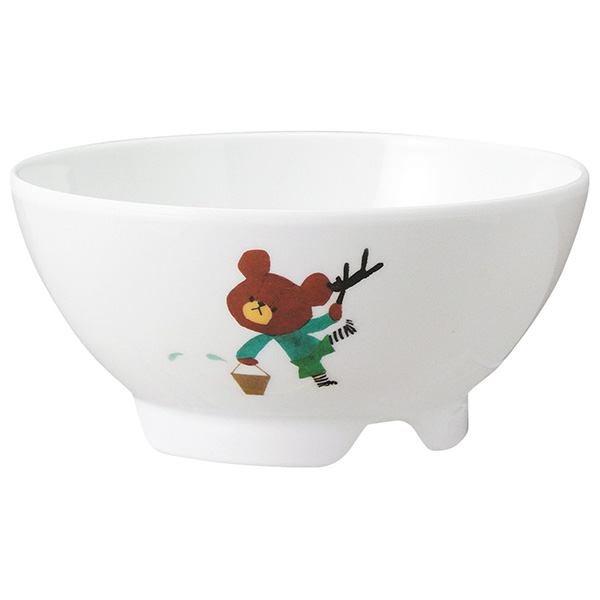 関東プラスチック工業 メラミン食器 くまのがっこう「ジャッキーのたからもの」飯椀　CM-S7TA 1263080
