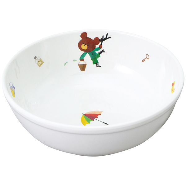 関東プラスチック工業 メラミン食器 くまのがっこう「ジャッキーのたからもの」ラーメン鉢　M-50TA 1263100