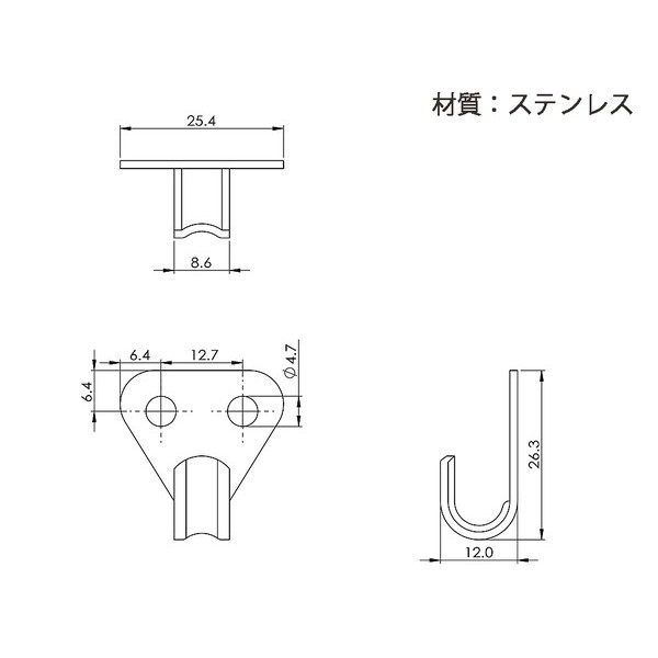 ハイロジック ステンレストライアングルフック ...の詳細画像1
