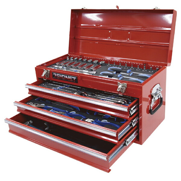 SIGNET(シグネット): 3/8DR 59PCS メカニックツールセット 800S-59RE ツールセット シグネット 800S-59RE