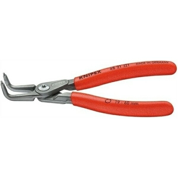 KNIPEX(クニペックス): 穴用精密スナップリングプライヤー曲(SB) 4821-J41
