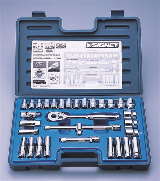 SIGNET(シグネット): 1/2DR 32PC MM ソケットレンチセット 13732