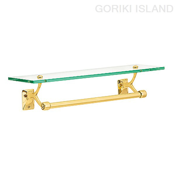 ゴーリキアイランド:タオルバ-付 ガラスシェルフ 640711 GORIKI ISLAND