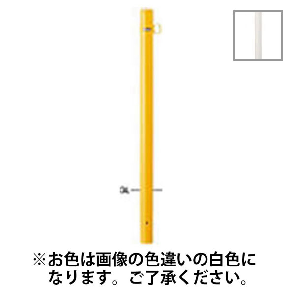 サンバリカー (ピラー)スチール製φ60.5 固定式・片フック 白色