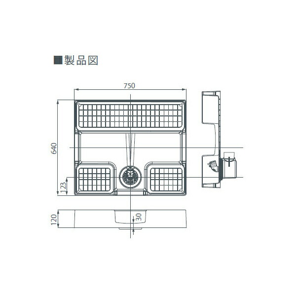 テクノテック:かさ上げ防水パン イージーパン ニューホワイト TPD750-CW2(メーカー直送品)(地域制限有) 洗濯機 かさ上げ工事 排水_1