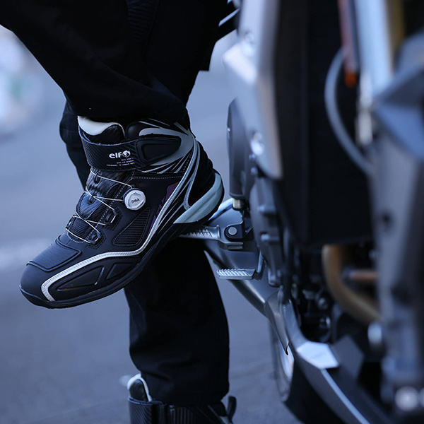 【セール】エルフ elf バイクライディングシューズ ELS17 28cm elf（エルフ） :elf ライディングシューズ シンテーゼ17 S17 ホワイト