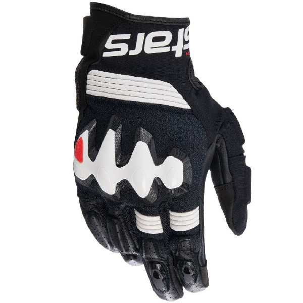 アルパインスターズ:HALO LEATHER GLOVES 12 BLACK WHITE M アルパインスターズ HALO グローブ　レザー