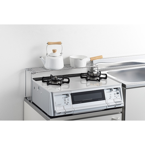 パール金属:ストレージセレクト コンロ奥ラック600高足(足折れ式) HB-6071