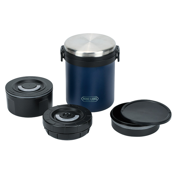 パール金属 ホームレーベル 全真空ステンレスランチジャー1500（ネイビー） HB-5669