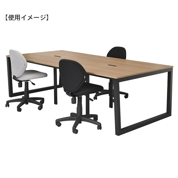 【法人限定】【車両制限】【車上渡し】【地域制限有】【メーカー直送】アール・エフ・ヤマカワ リスム フリーアドレス用テーブル W2400×D1200 ウ_2