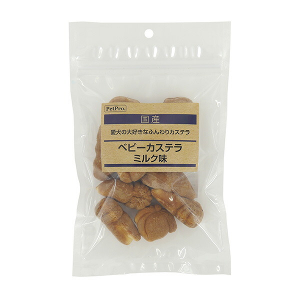ペットプロジャパン ペットプロ 国産おやつ ベビーカステラ ミルク味 70g 4981528342062