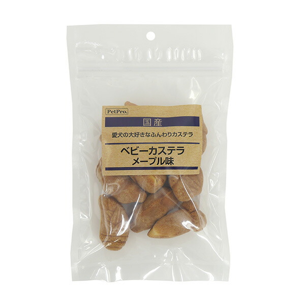 ペットプロジャパン ペットプロ 国産おやつ ベビーカステラ メープル味 70g 4981528342048
