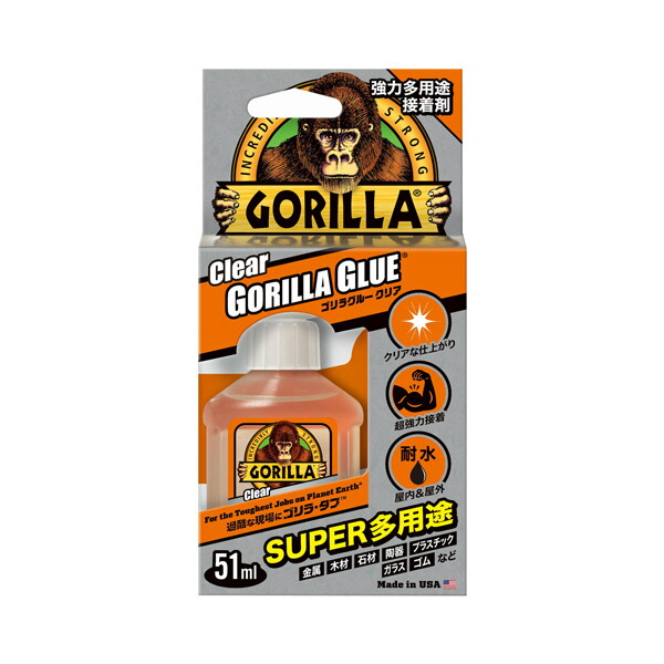 ゴリラグルー クリア 超強力多用途 接着剤 51ml