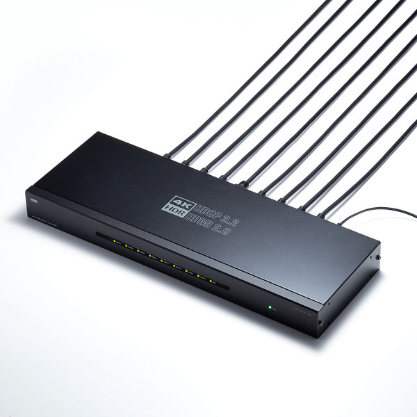 サンワサプライ 4K/60Hz・HDR対応HDMI分配器 （8分配） VGA-HDRSP8