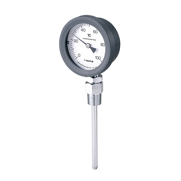 佐藤計量器製作所 バイメタル温度計 100℃-L=50/2101-00 BM-S-75P-100050