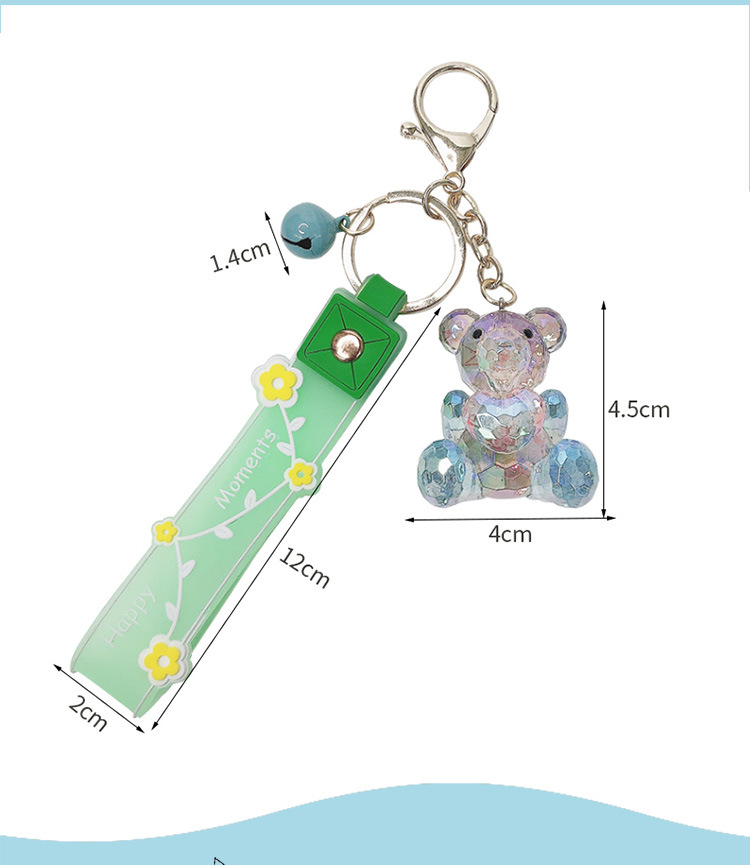 キーホルダー くま カラフル熊 チャーム バッグアクセサリー 鍵