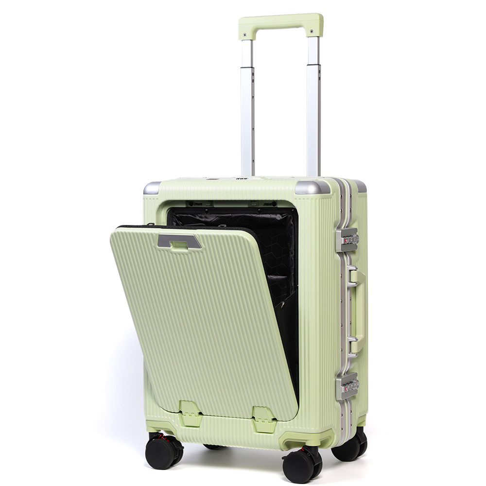 Proevo スーツケース フロントオープン フレーム Sサイズ 機内持ち込み TSAロック キャス...