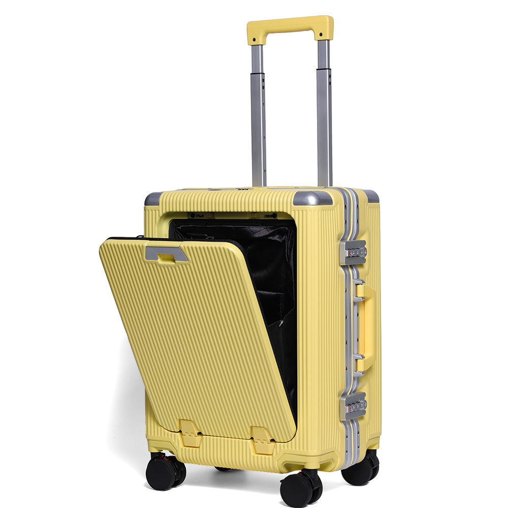 Proevo スーツケース フロントオープン フレーム Sサイズ 機内持ち込み TSAロック キャス...