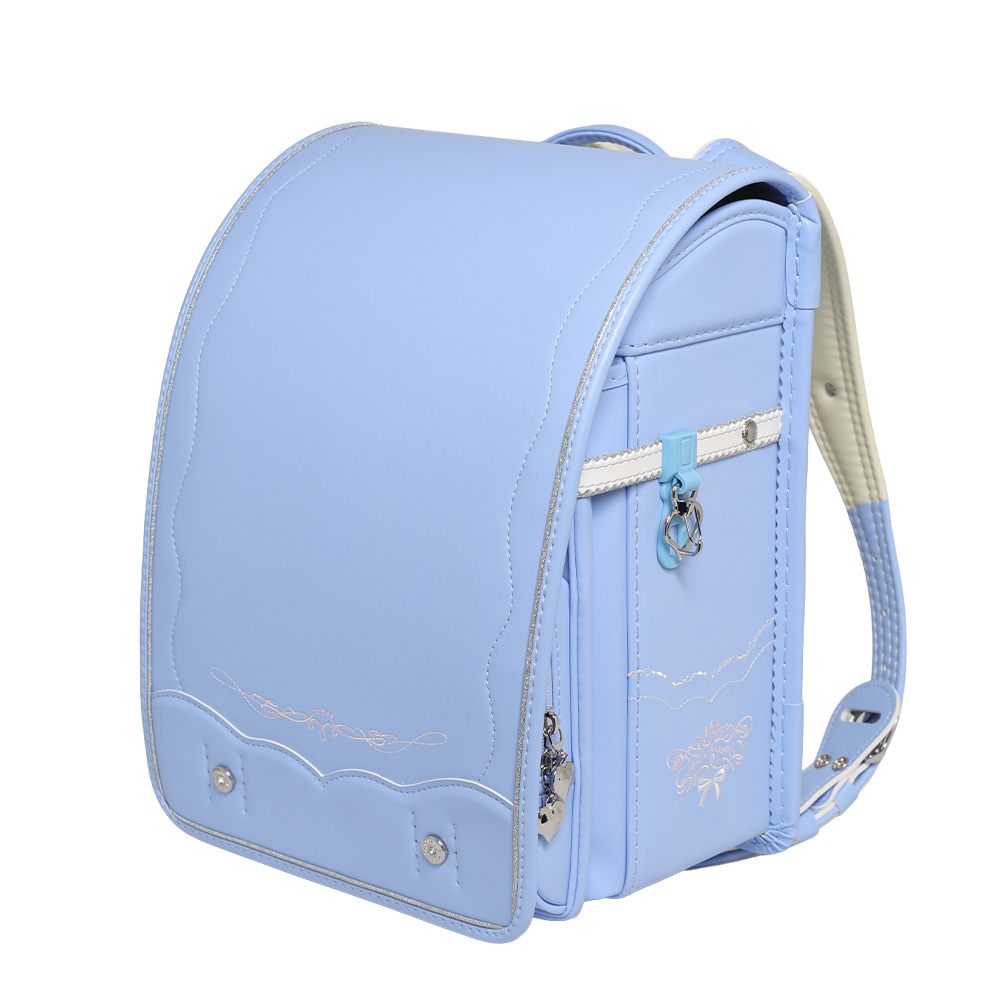 【新品】大人気 女の子ランドセル ネックレスモデル 大容量 軽量 6年保証 撥水　ネイビー 新品】女の子ランドセル ネックレスモデル 6年保証 おまけ付 ネイビー