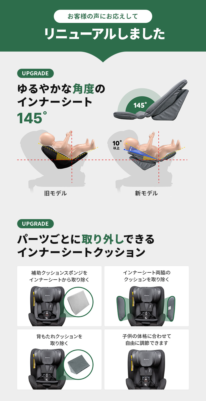 チャイルドシート ISOFIX 新生児 0歳 リクライニング ベビー