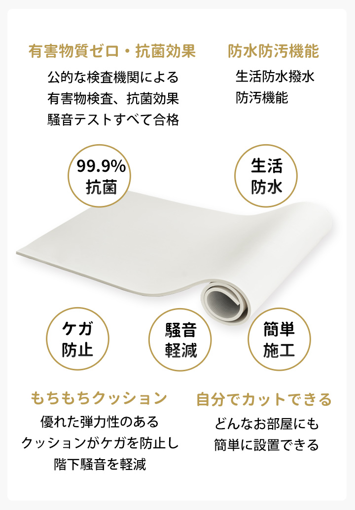 プレイマット ジョイントマット フリーカット ロールマット 110cm×700cm ベビー フロアマット PVC ノン ホルムアルデヒド 防音 子供 ペット 厚手 防水_8