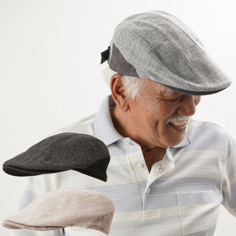 70's-80's Kawasaki ハンチング 3個セット 帽子 シニア 80代 70代 60代 メンズ ハンチング 父の日 誕生日