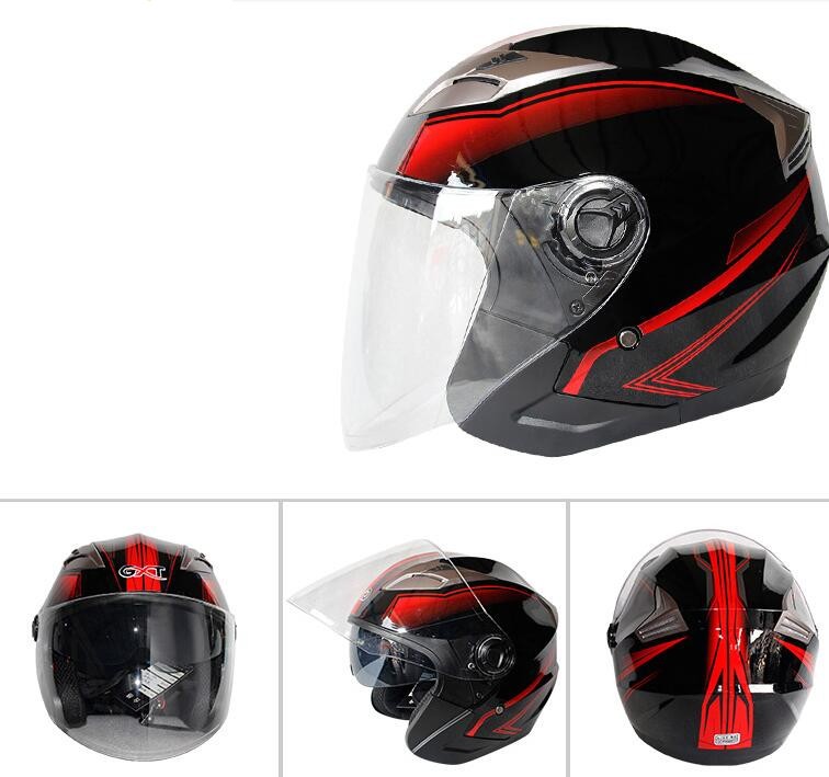 半キャップ ジェットヘルメット ダブルシールド バイク用 バイク ヘルメットオンロードヘルメット PSC付き GXT-708 /【Buyee】  