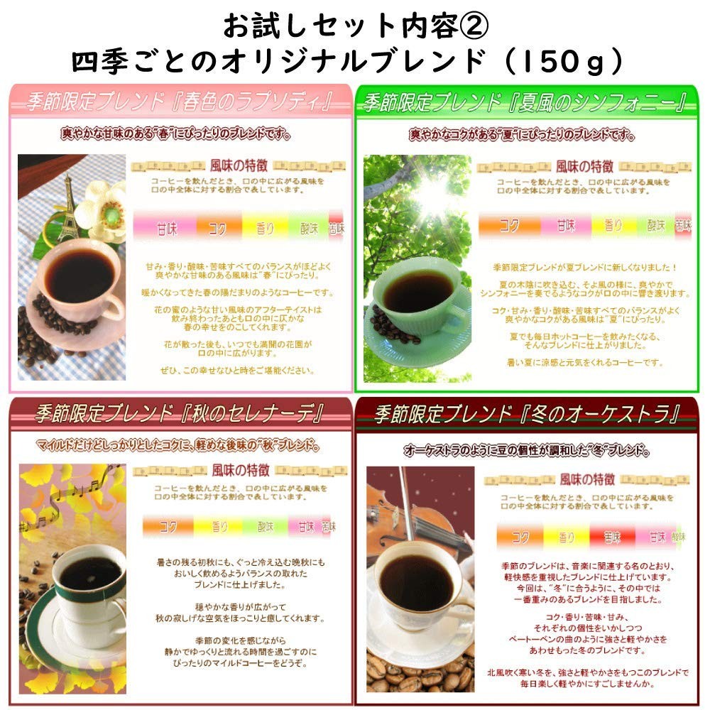 コーヒー豆 お試し 送料無料 楽天ランキング第1位記念 季節限定 感動コーヒーお試し福袋 ブラジル150g.季節のブレンド150g.メール便  :coffee-prom-bharu:コーヒーばかの店 - 通販 - Yahoo!ショッピング