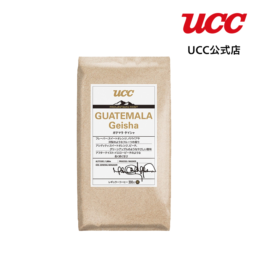 UCC UCC MOUNTAIN MIST ガテマラ サンタクララ農園ゲイシャ 200g（豆