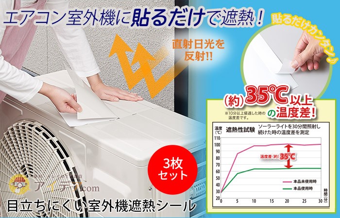 目立ちにくい室外機遮熱シール コジット