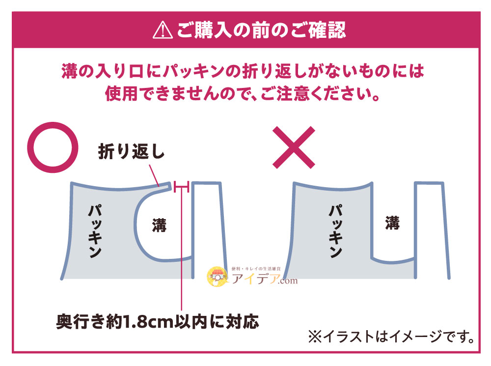 ドラム式洗濯機ドアパッキンすき間フィルター:注意