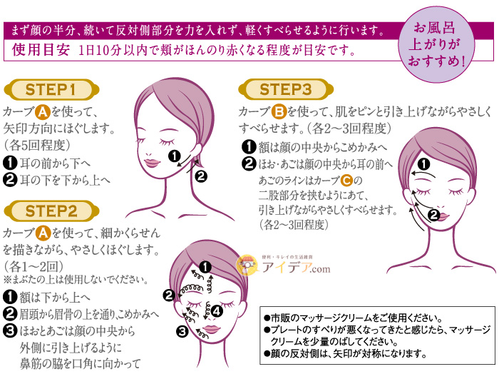 かっさリフトプレート:ご使用方法