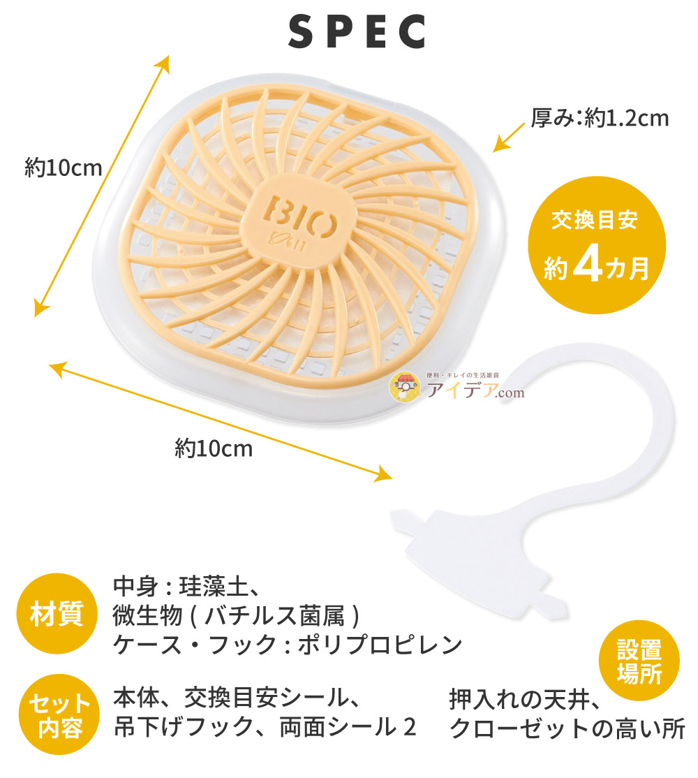 ハイパワーバイオ 押入れのカビきれい:スペック