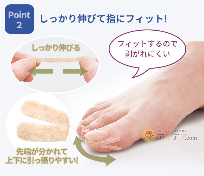 しっかり伸びて指にフィット!