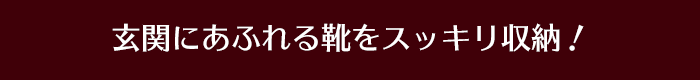 玄関にあふれる靴をスッキリ収納！