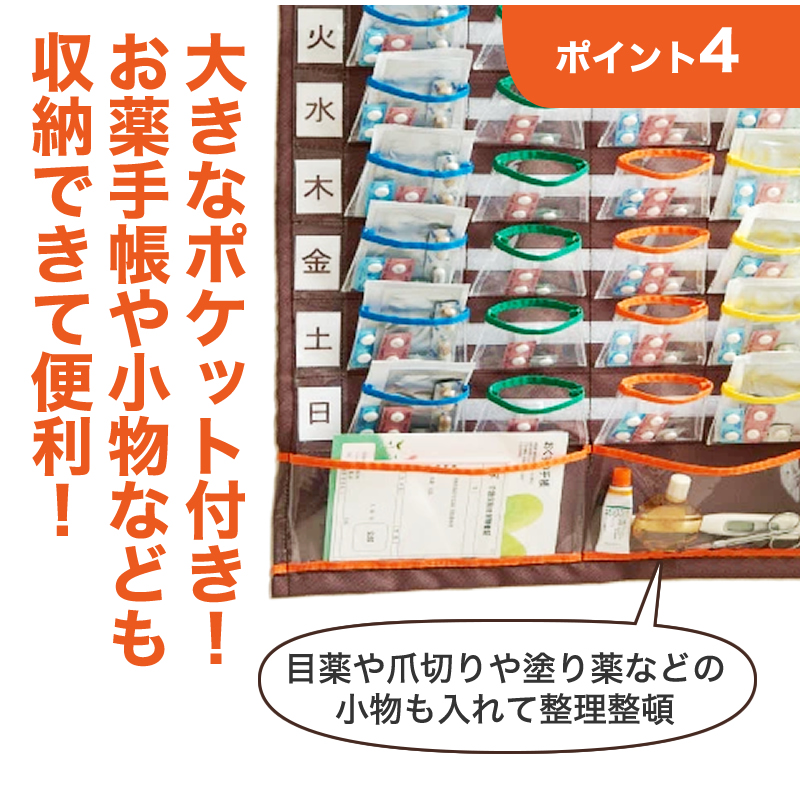 薬の管理 薬収納 壁収納 薬ポケット 薬ケース 薬入れ 介護用品 入れ